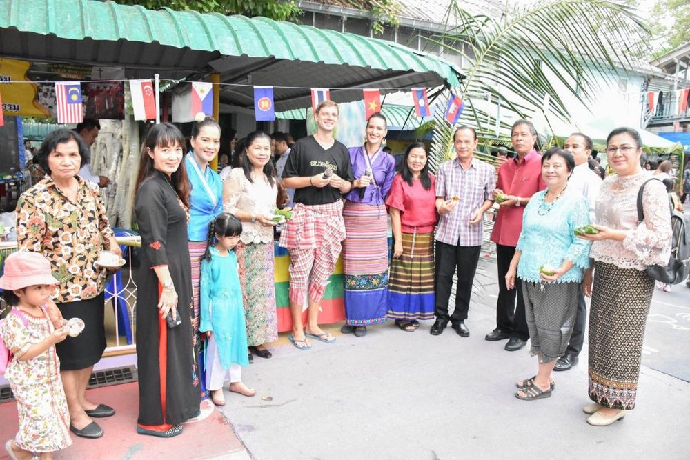 School staff and community moment